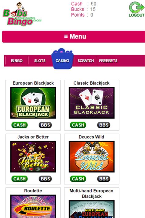 Bobs bingo casino mobile