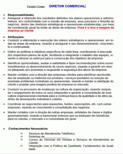 Casino de marketing descrição de trabalho