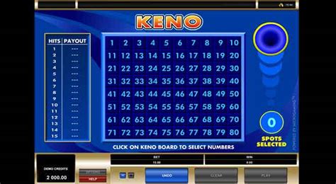 Jogue Instant Keno online
