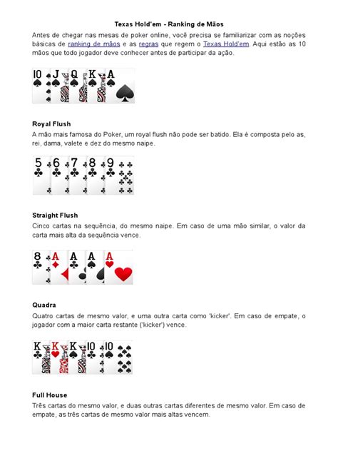 Regras de desempate nenhuma texas holdem