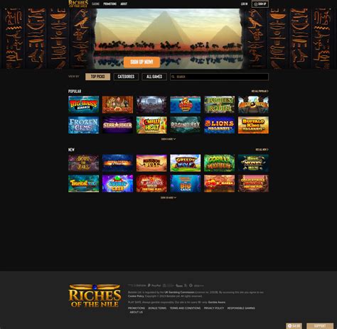 Riches of the nile casino online