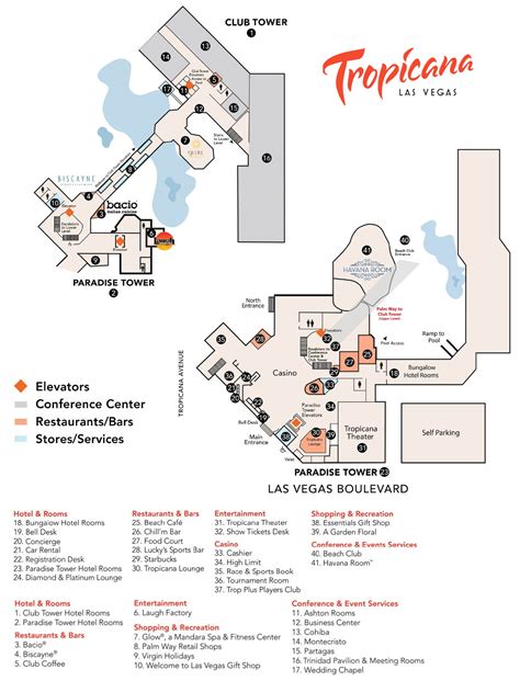 Tropicana casino em atlantic city mapa